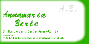 annamaria berle business card